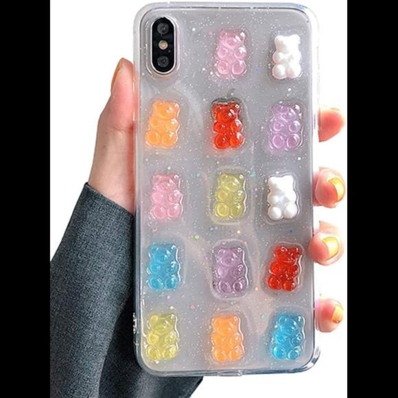 UnnFiko 3D Clear Case Compatible with iPhone XR Super Cute Cartoon Bears Funny